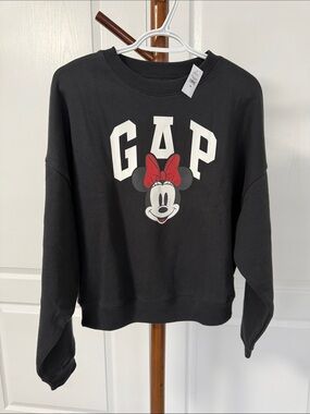 GAP Minnie Mouse Black Graphic Sweatshirt